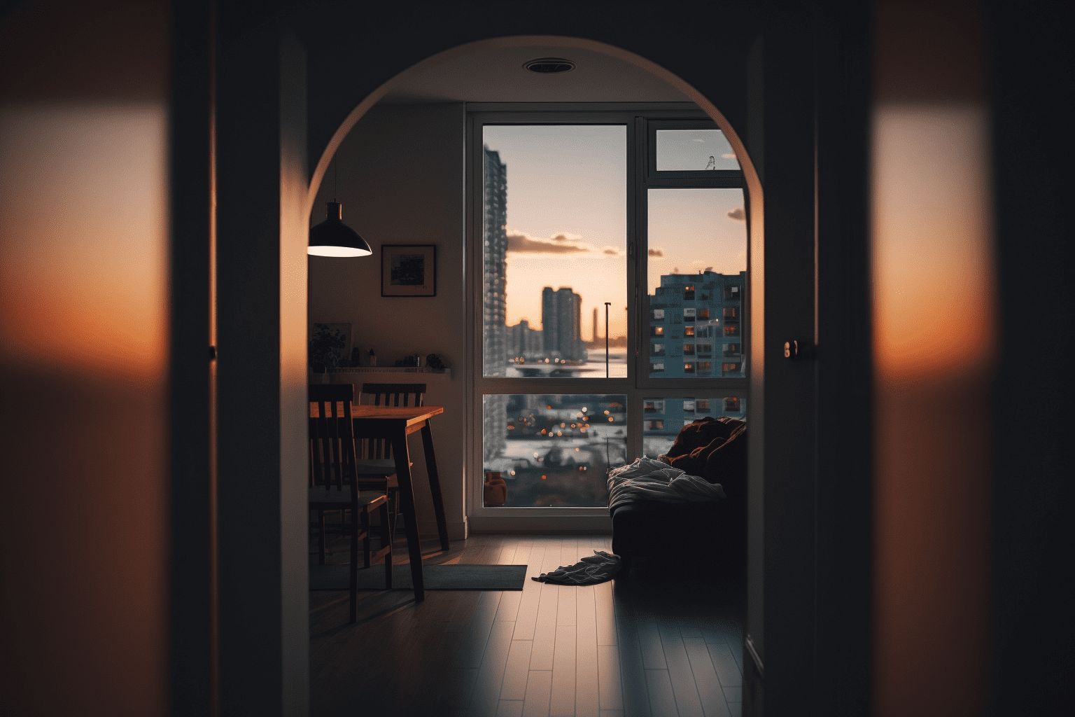 Apartment window view